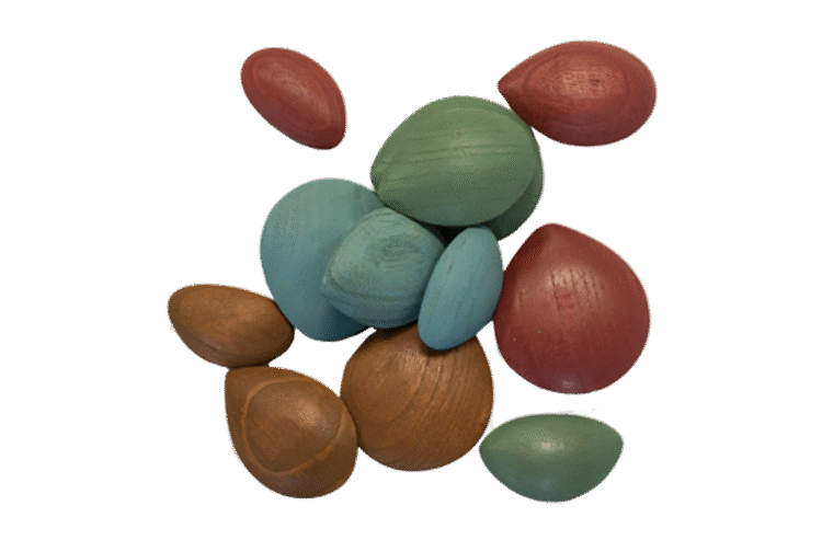 Earth Wood Pebbles 12pc