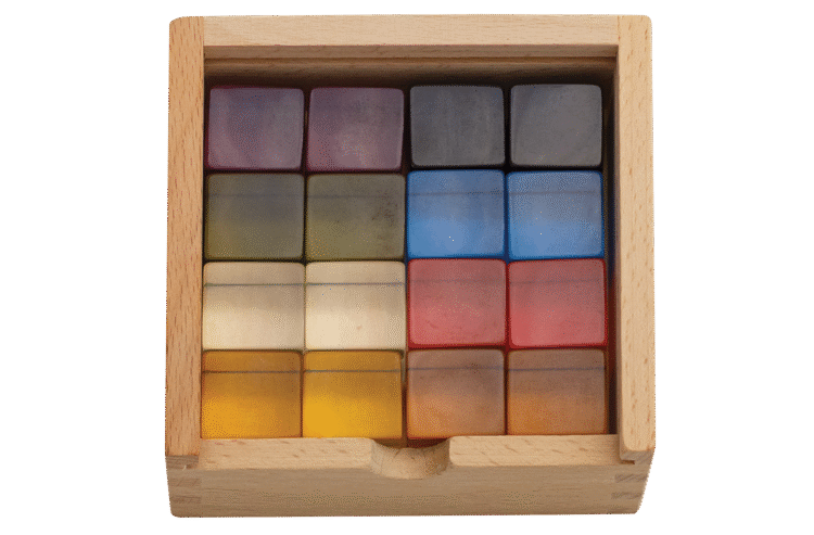 Lucite Cubes Earth 16pc