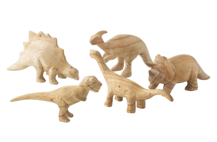 Dinosaurs Hand Carved 5pc