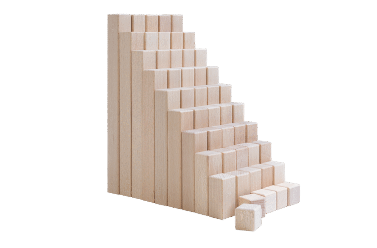 Wooden Step Blocks Natural 50pc