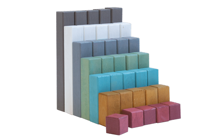 Wooden Step Blocks Earth 35pc