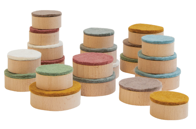 Earth Wood Felt Discs 21pc
