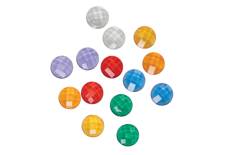Rainbow Clear Gems 14pc