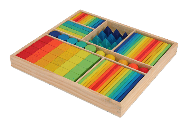 Mixed Block Tray Rainbow