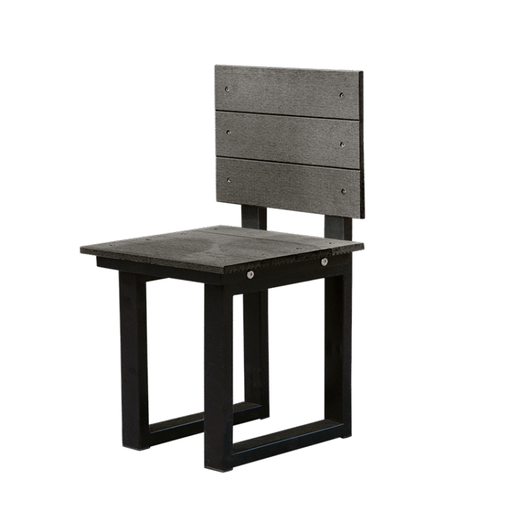 Charcoal U-Frame Outdoor Chairs 2pc