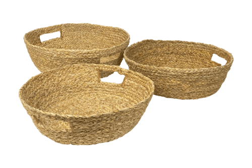 Round Bowls with Inbuilt Handle 3pc