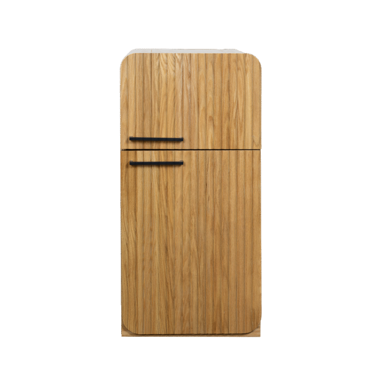Oak Fluted Fridge