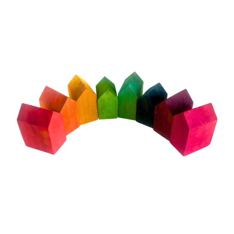 Rainbow house blocks