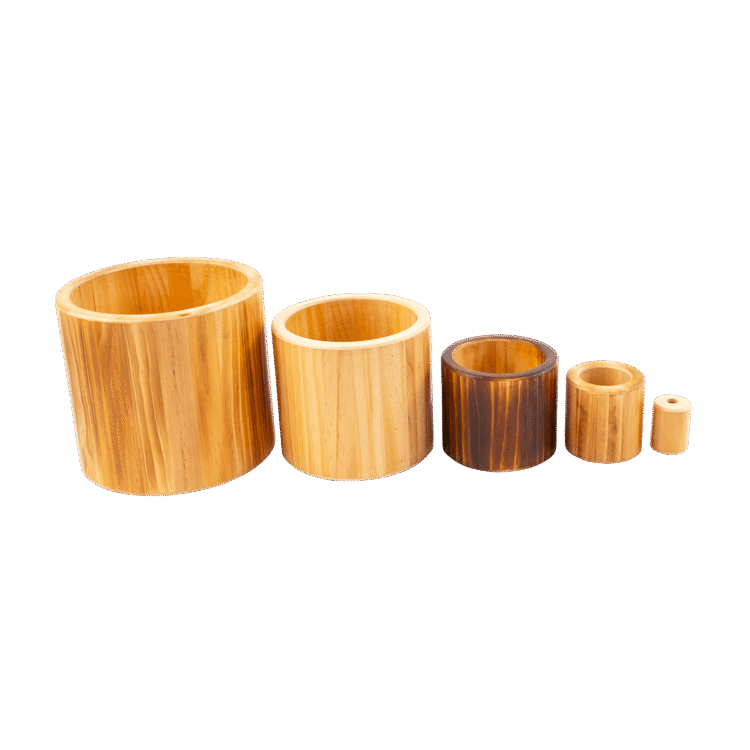 Wooden Nesting Cylinders 5pc