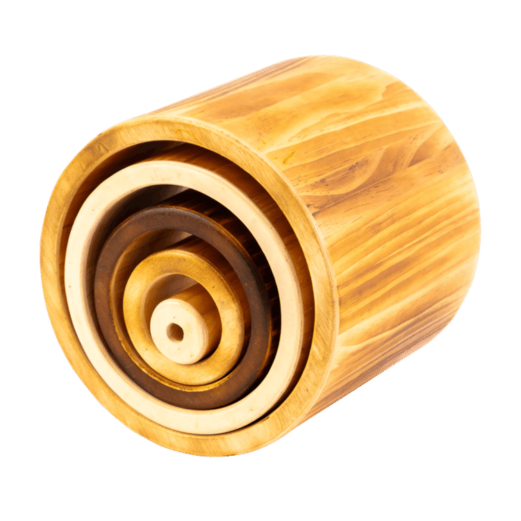 Wooden Nesting Cylinders 5pc
