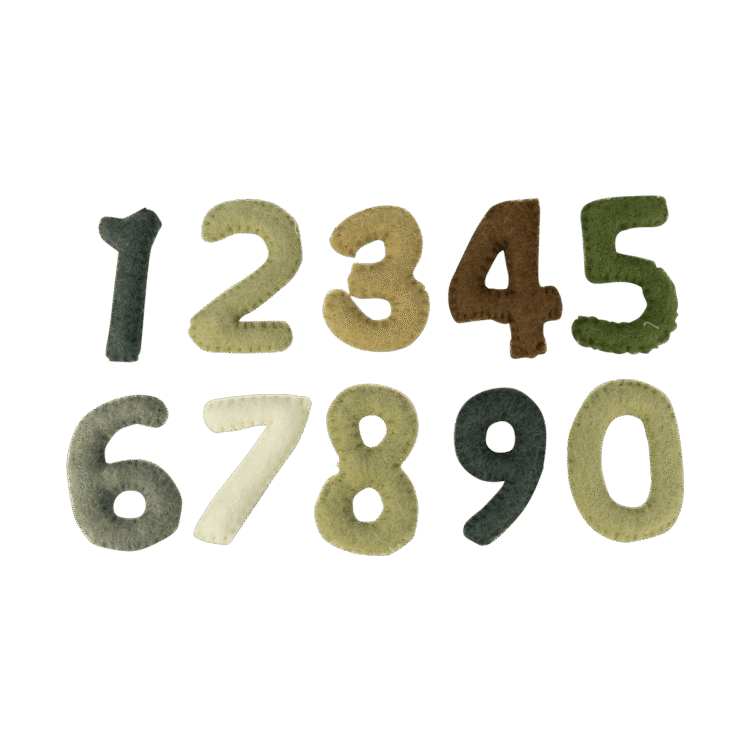 Felt numbers 0-9