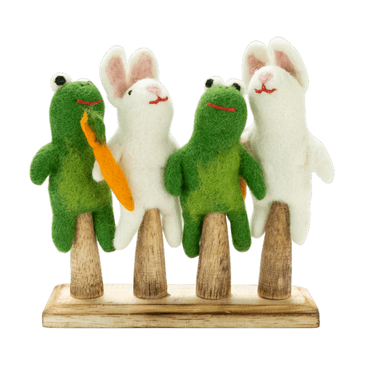 Frog and Bunny Finger Puppet