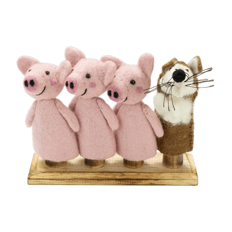 Finger Puppet Wolf and Pig