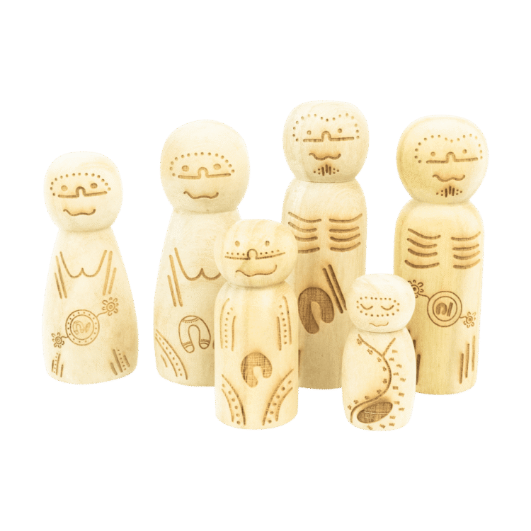 Noongar Doll Family 6pc