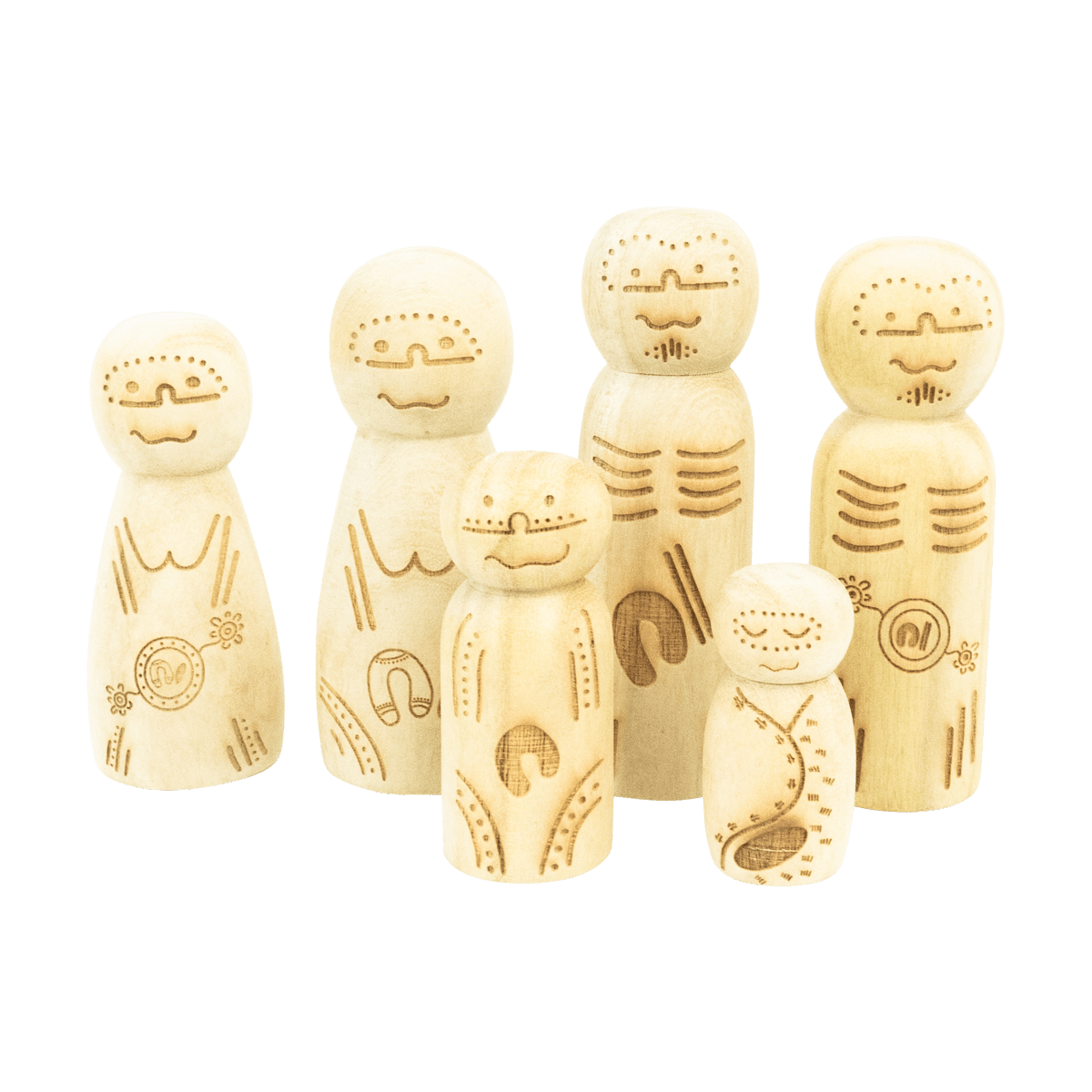 Noongar Doll Family 6pc