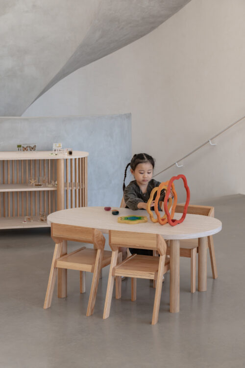 Oak Alfie Stacking Chair