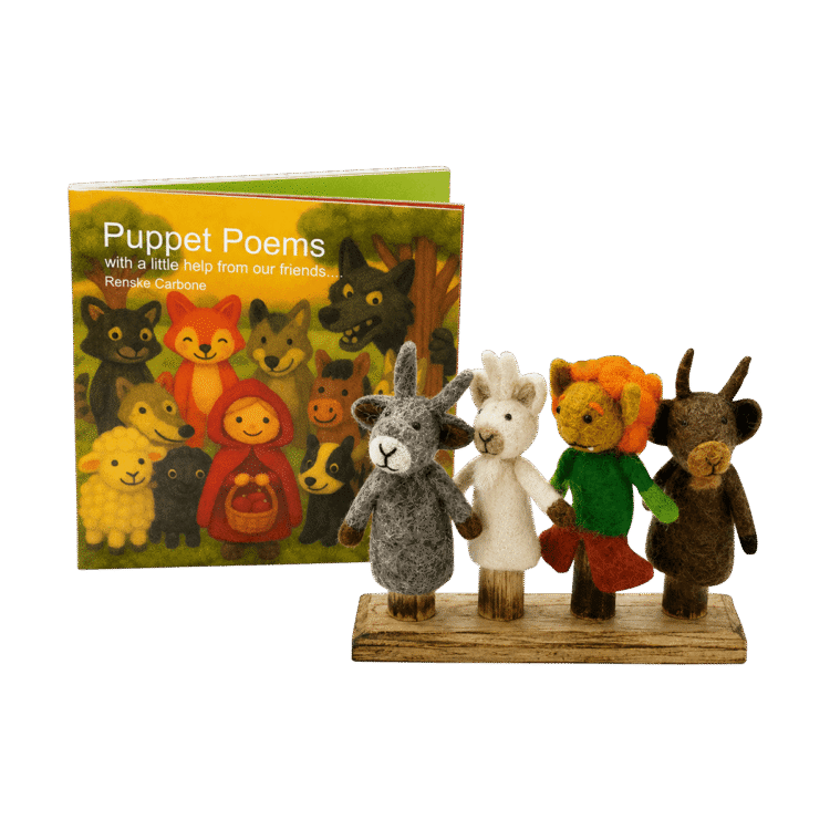 Billy Goats Gruff Finger Puppets, Book & Stand