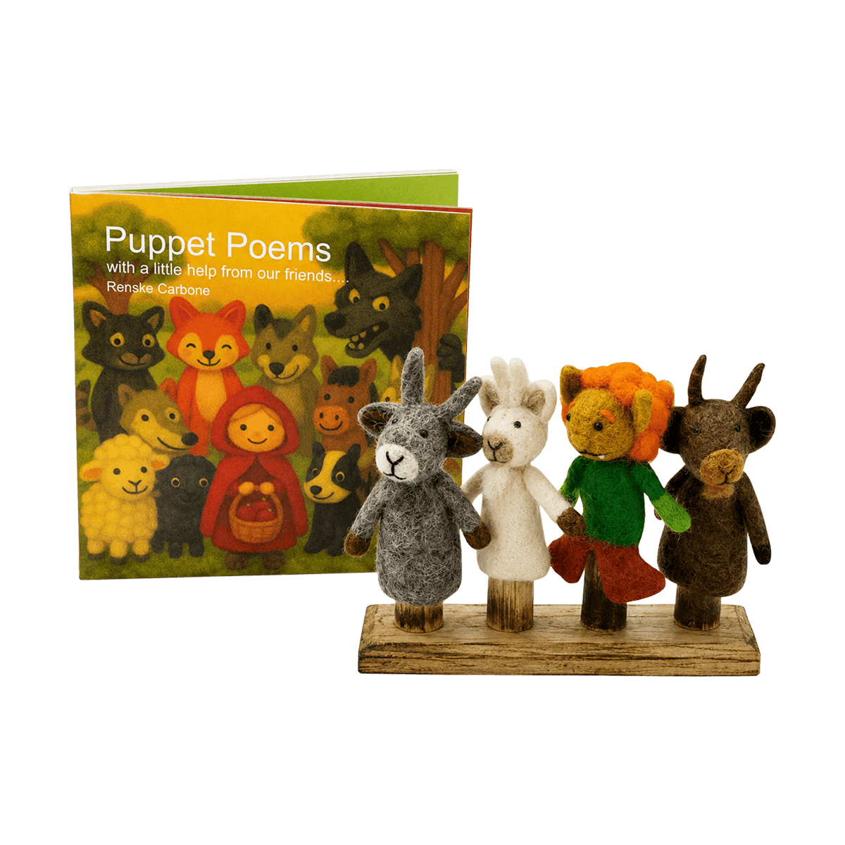 Billy Goats Gruff Finger Puppets, Book & Stand