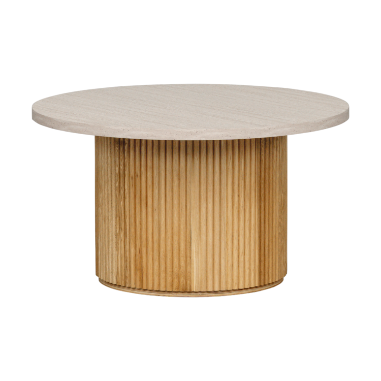 Travertine Fluted Round Table