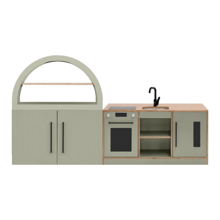 Mini Arched Cabinet Sage Kitchen