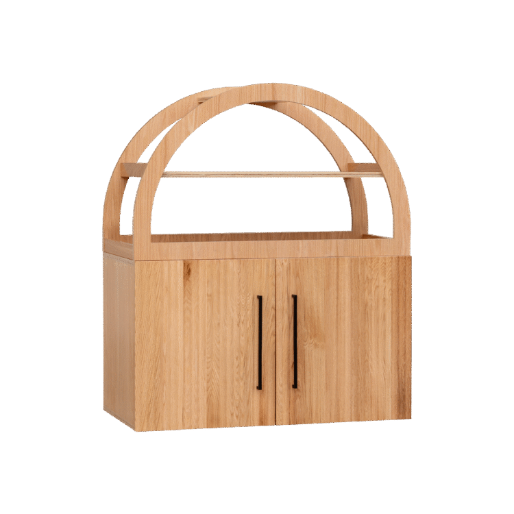 Mini Oak Arch Cabinet