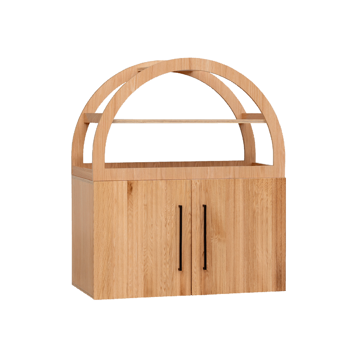 Mini Oak Arch Cabinet