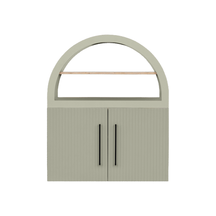 Sage Arch Cabinet​ & Play Kitchen Set