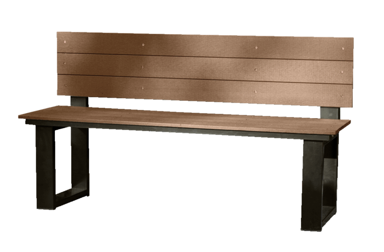 Jarrah U-Frame Outdoor Bench Seat With Back