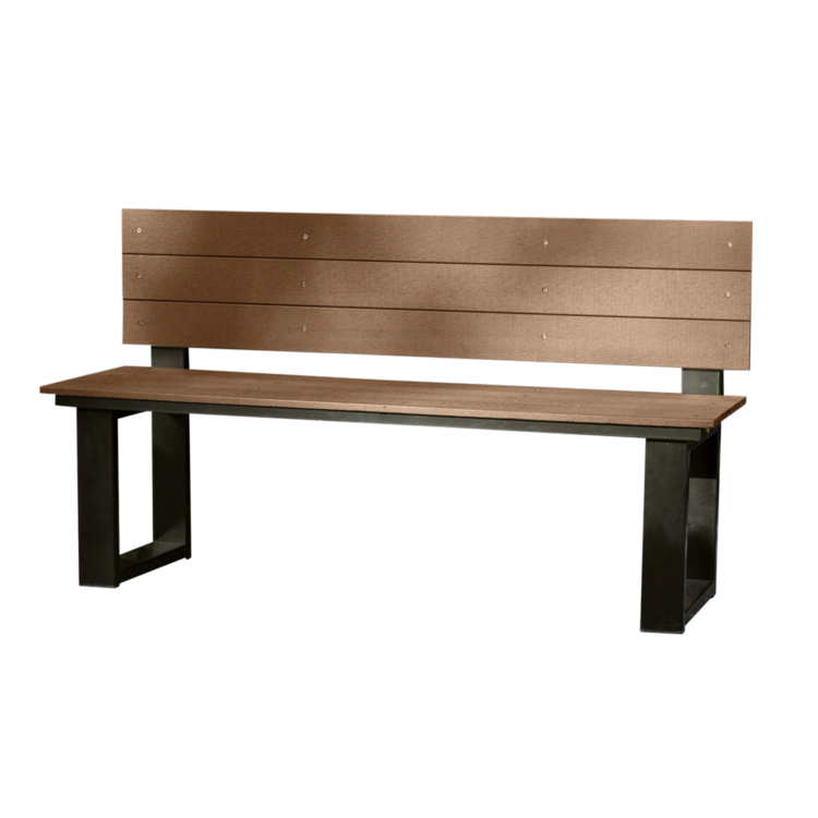 Outdoor Uframe Bench With Back Jarrah