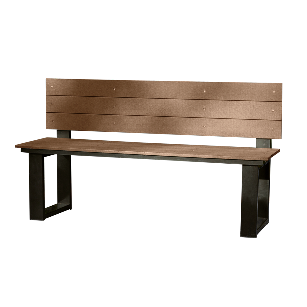 Outdoor Uframe Bench With Back Jarrah