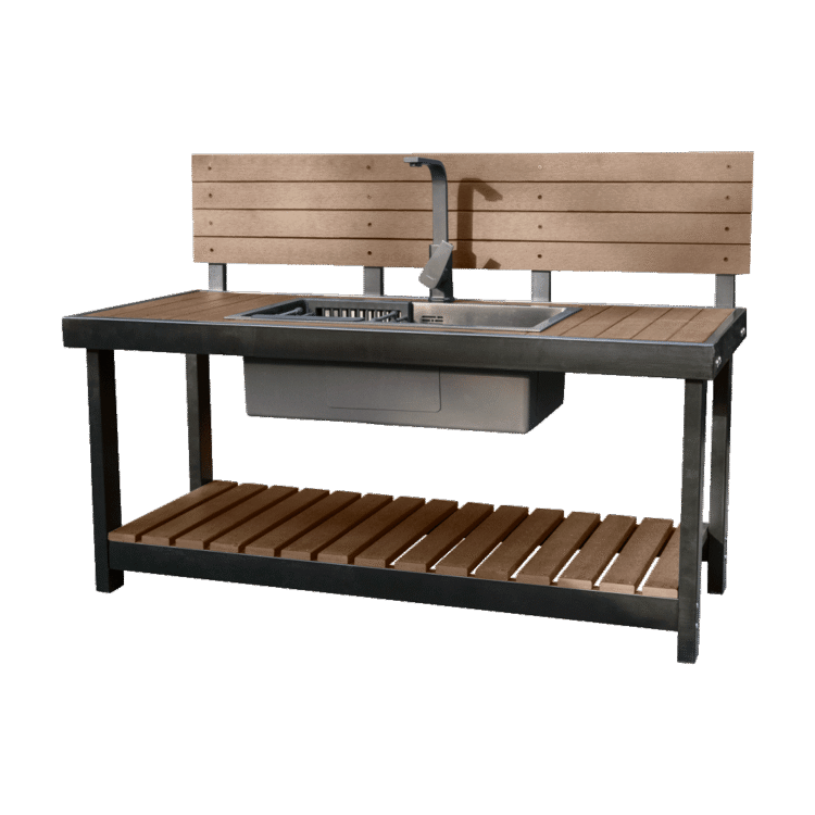 Jarrah Mud Kitchen with Backboard