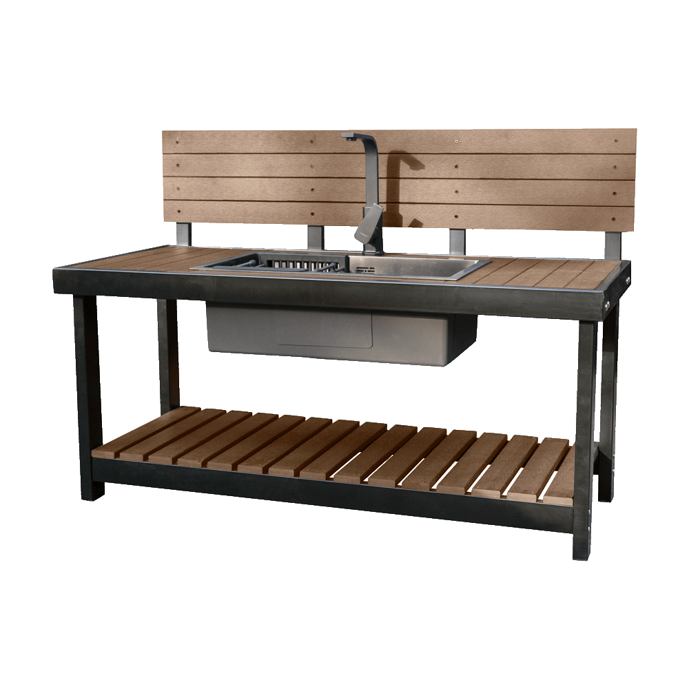 Jarrah Mud Kitchen with Backboard
