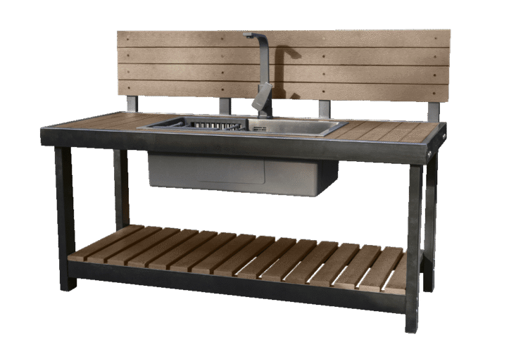 Jarrah Outdoor Mud Kitchen with Backboard