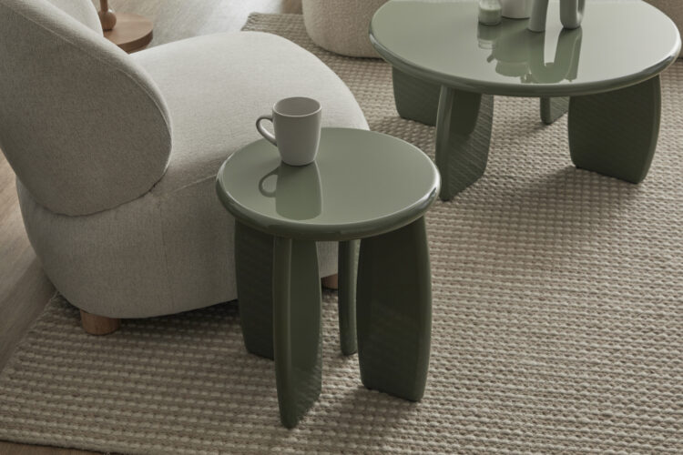 Gloss Side Table – Olive
