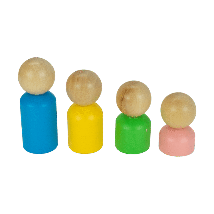 Rainbow Families Wooden People 16pc