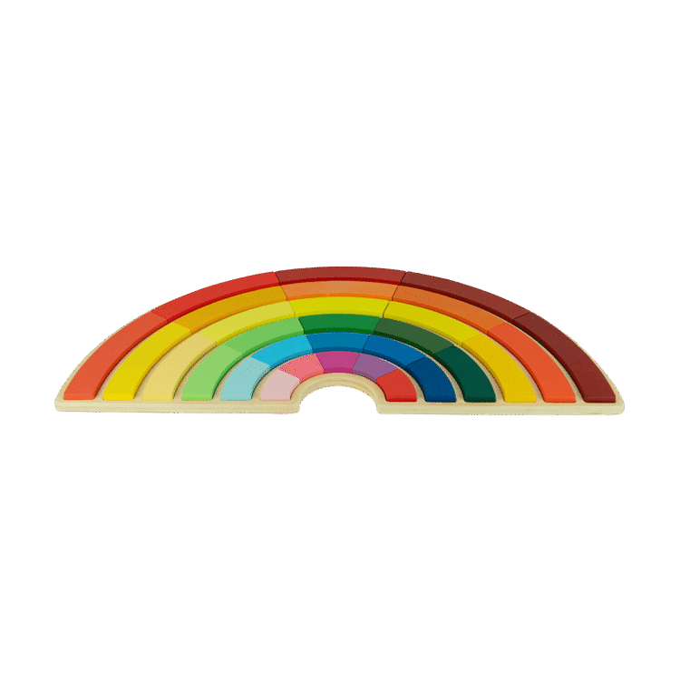 Building Rainbow Wooden Puzzle
