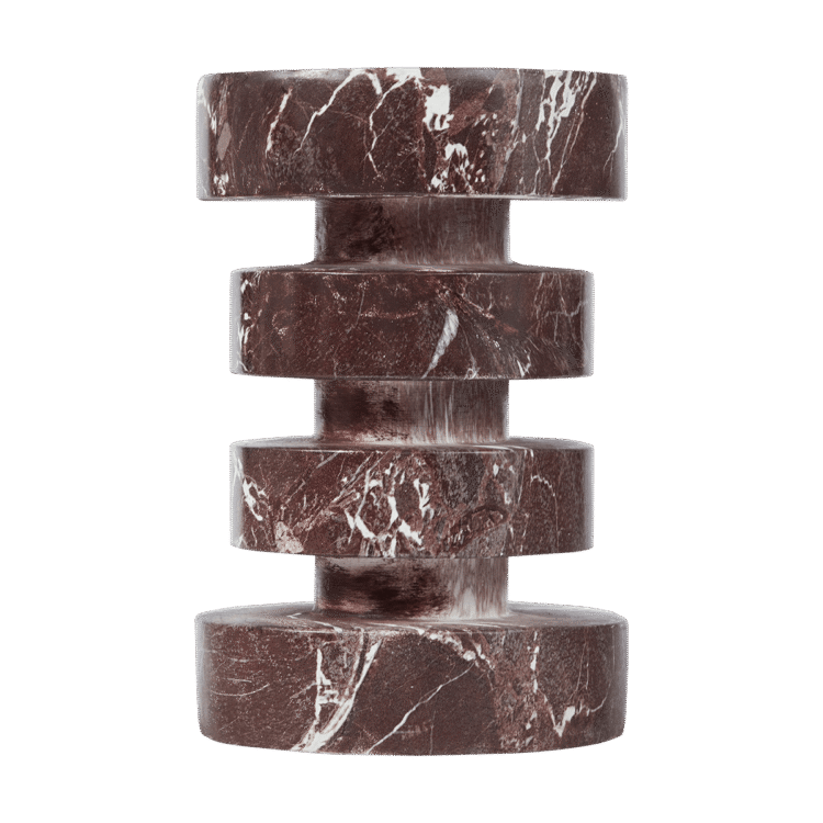 Marble Side Table Burgundy