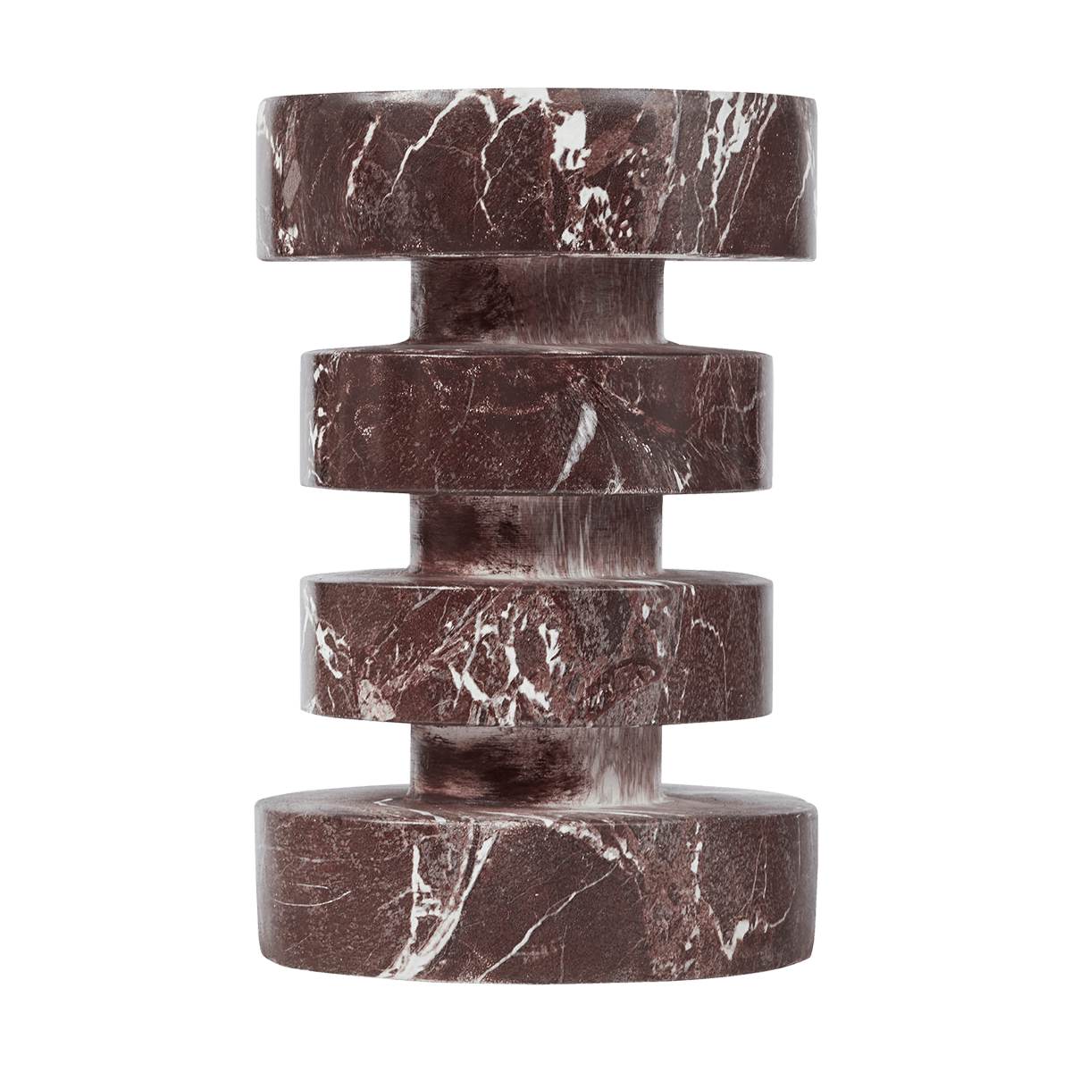 Marble Side Table Burgundy