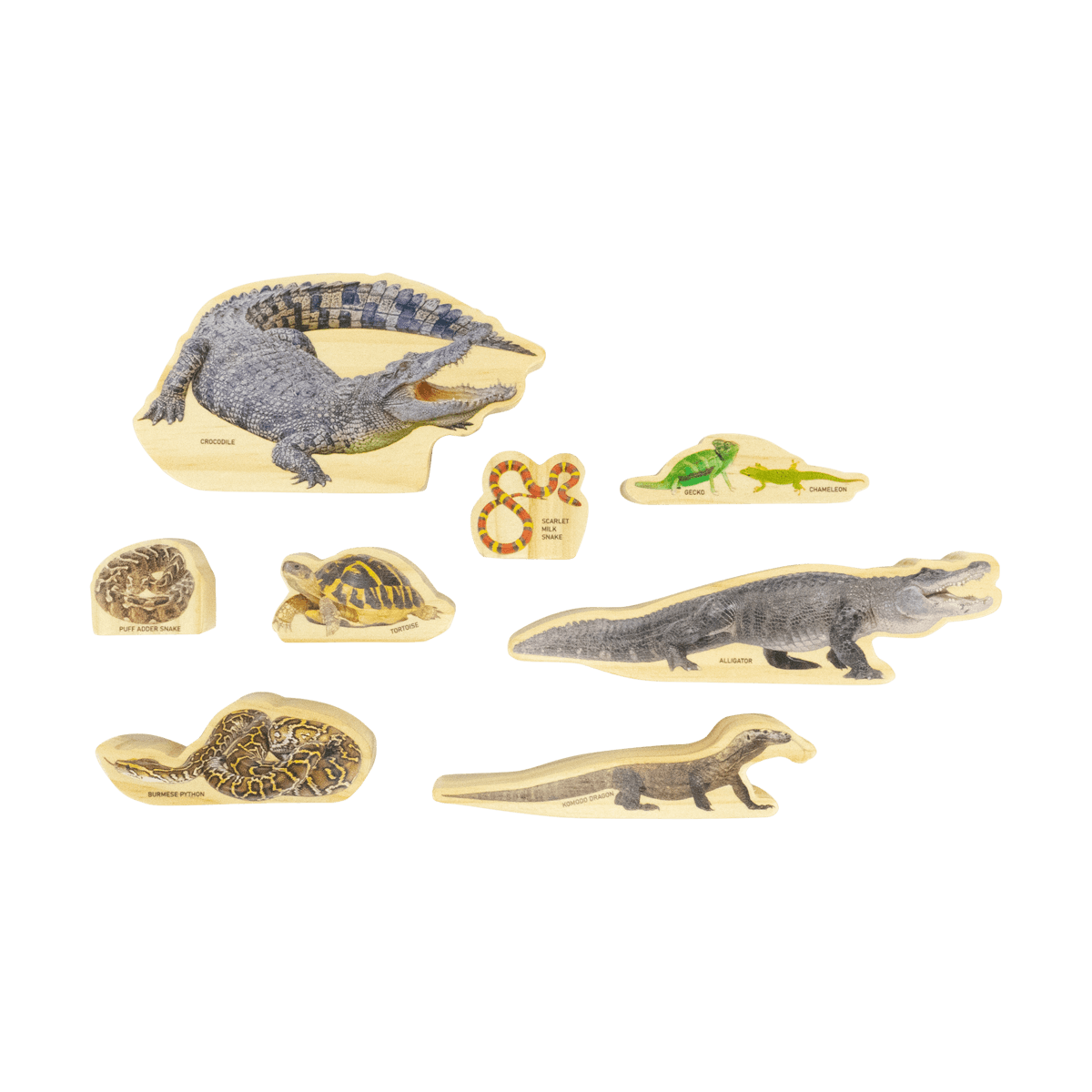 Reptiles Wooden Animal Set