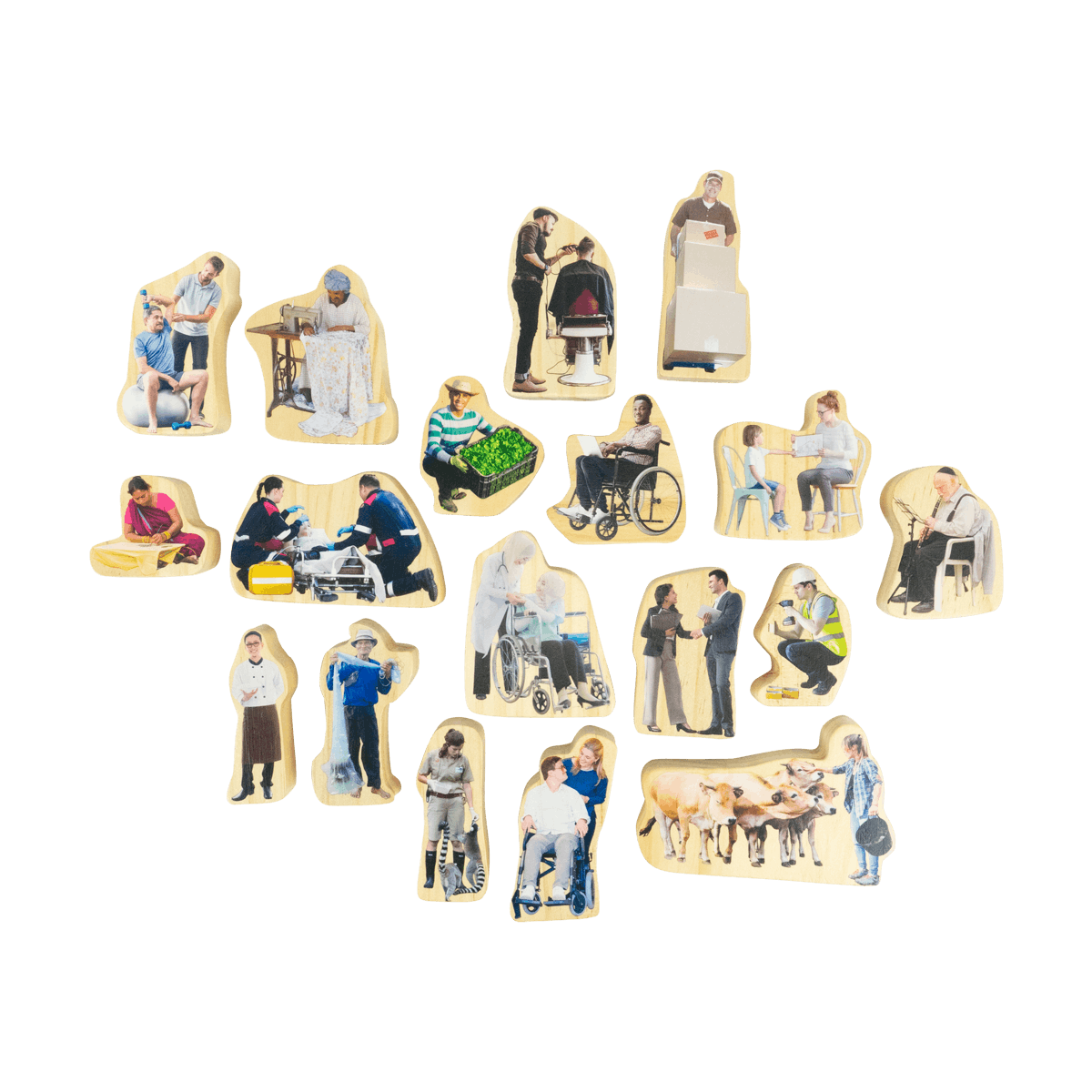 Everyday Heroes Wooden People