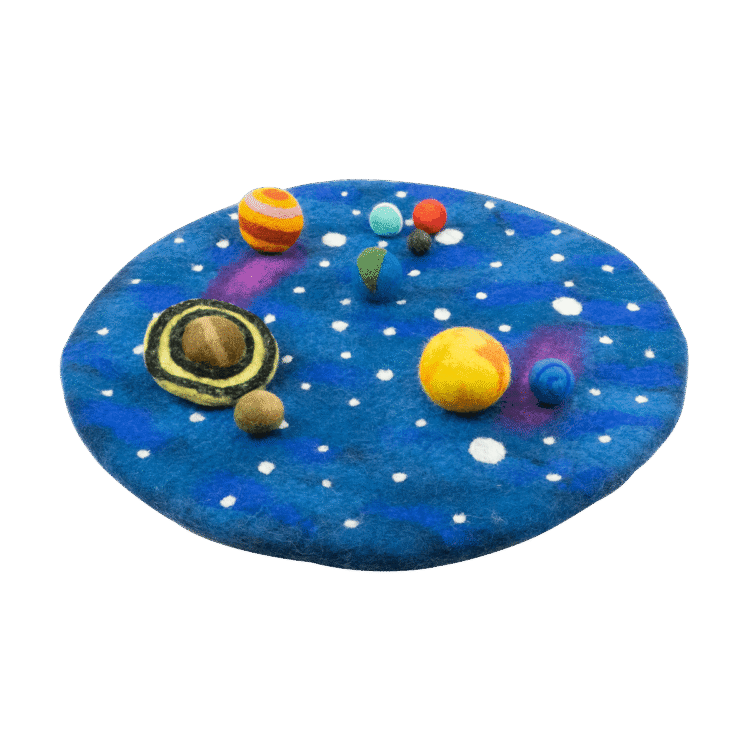 Solar system play mat & felt planets