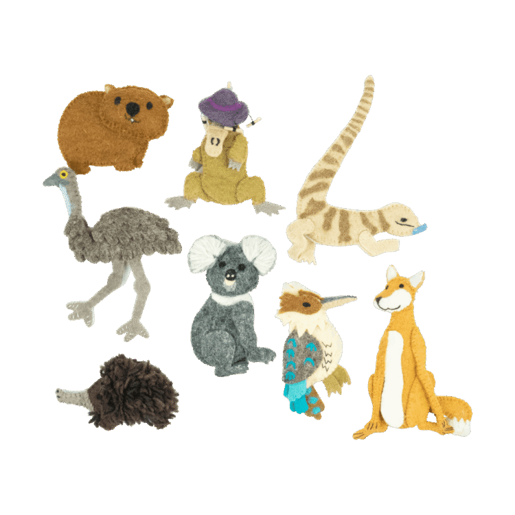 Wombat Stew Finger Puppets