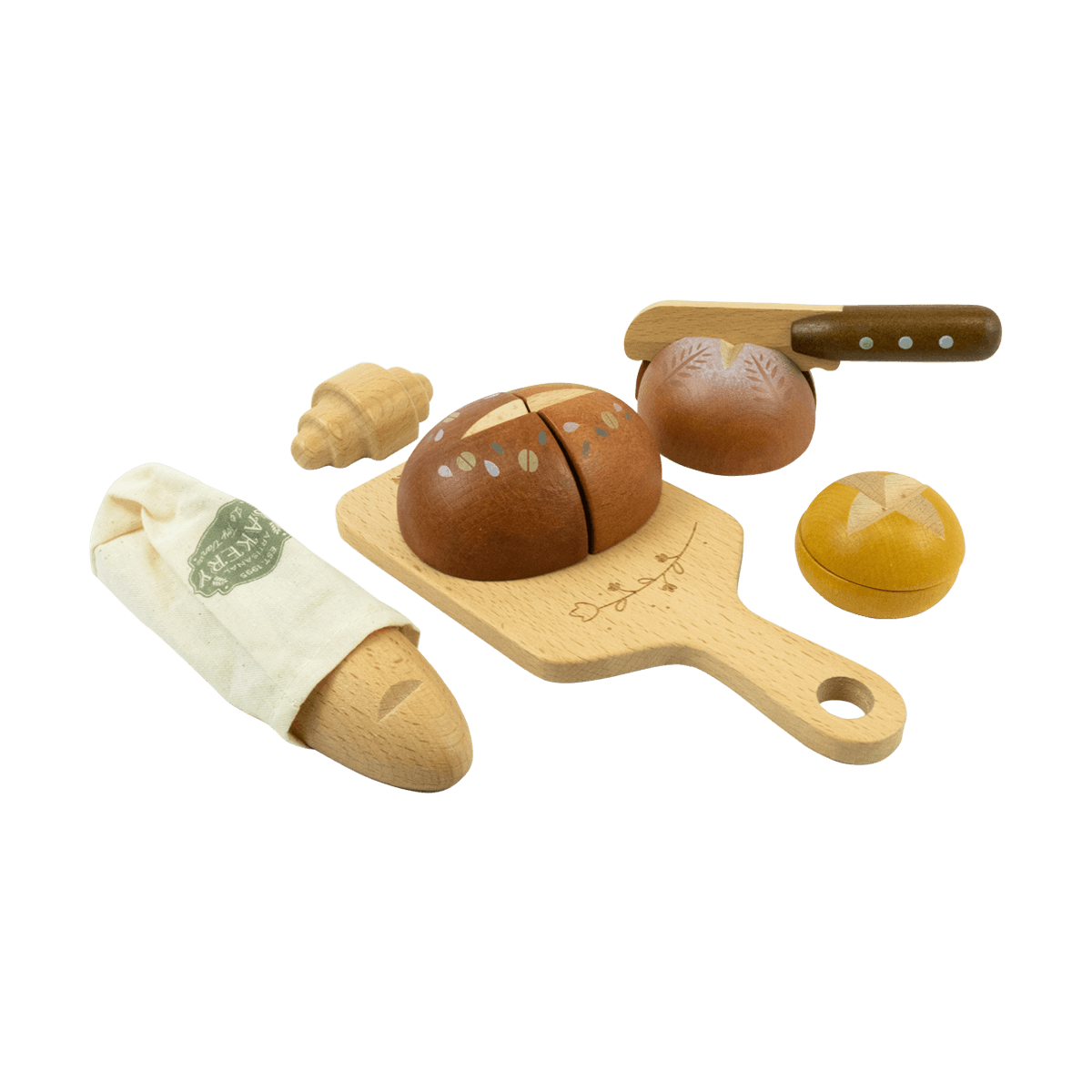 Bread, Loaf & Knife Set
