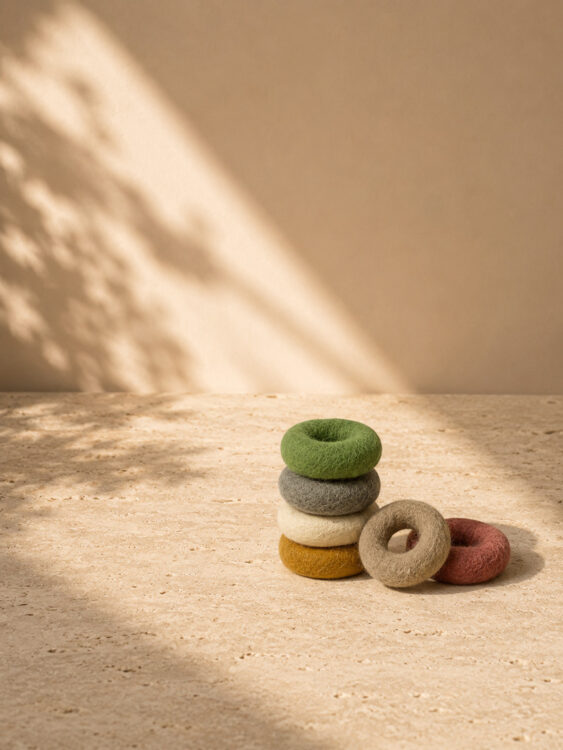 Felt Earth Rings 7pc